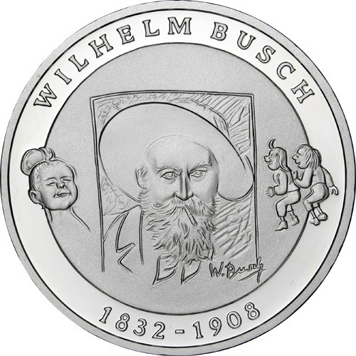 Deutschland 10 Euro Silber 2007 PP Wilhelm Busch