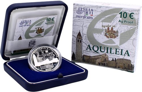 Italien-10 Euro-2010-AGpp-Aquileia-Etui