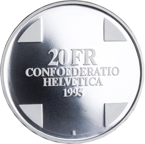 Schweiz-20 Franken-1995-AGpp-Schlange-RS