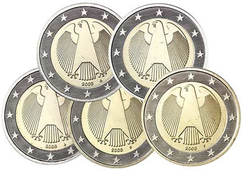 Deutschland 2 Euro 2003 bfr. Mzz. A -J Bundesadler