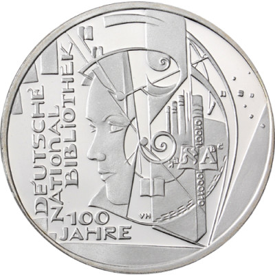 Gedenkmünze 10 Euro 2012 PP Deutsche Nationalbibliothek