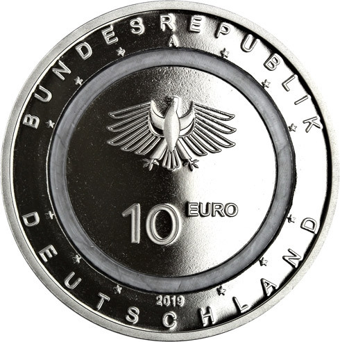 In der Luft – 10 Euro Münze Gleitschirm 2019 1. Ausgabe Polymerring 