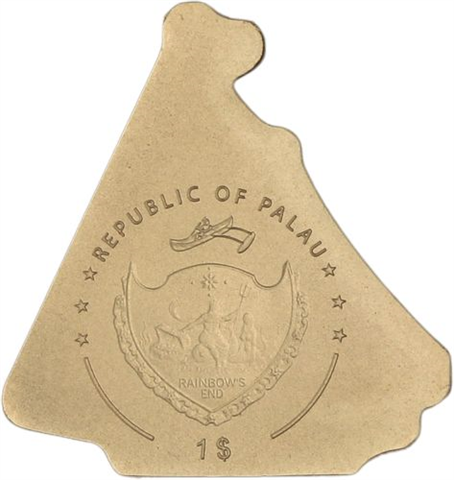 Palau-1 Dollar-AU-Segelschiff-RS