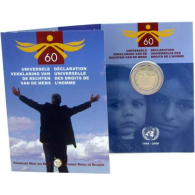 Belgien 2 Euro 2008 Menschenrechte im Blister