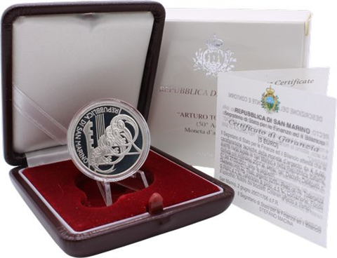 San Marino-5Euro-2007-AGpp-Toscanini-Etui