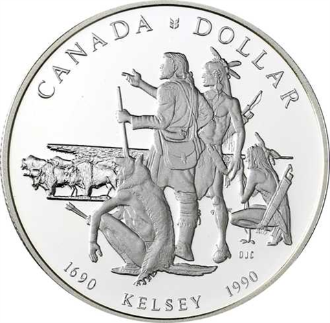 Kanada 1 Dollar 1990 Stgl  Kelsey-RS
