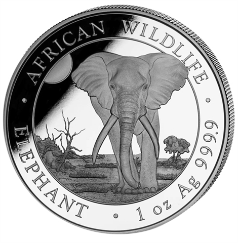 Somalia-100Sh-2025Ag-1oz-Elefant-Silbermünze-RS