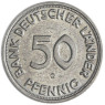 J.379 Bank Deutscher Länder BDL 50 Pfennig 1950 Mzz. G in bfr. in Münzkapsel