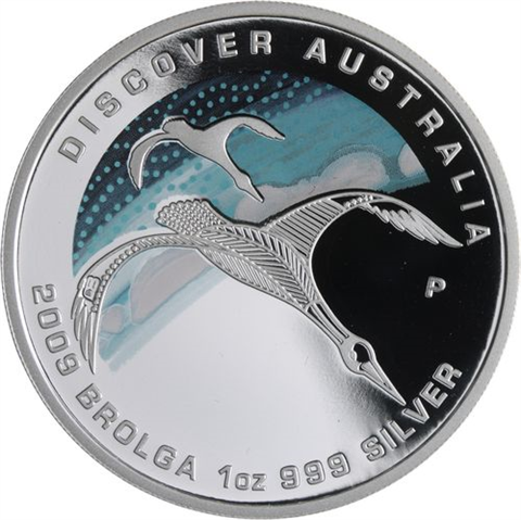 Australien-1 Dollar-2009-AGpp-Brolga-Farbe-RS