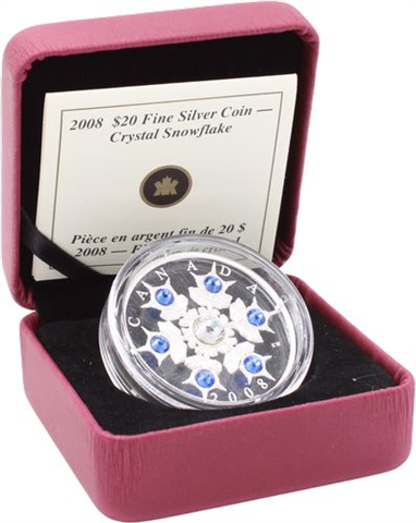Kanada-20 Dollar-2008-AGpp-Sapphire Crystal Snowflake-RS