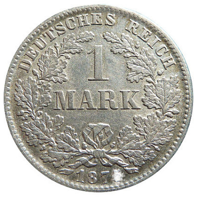 Kaiserreich 1 Mark Silber 1876 - Wilhelm I