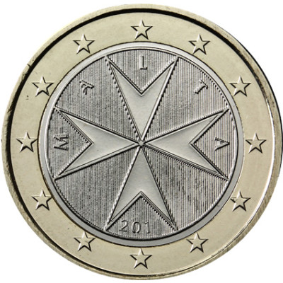 Malta 1 Euro 2011 bfr.  Malteser Kreuz