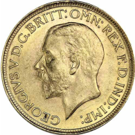 Großbritannien-1Pfund-1910-1936-Au-ss-KönigGeorgV-Sovereign-Goldmünze-RS