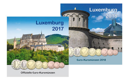 Luxemburg Euro Kursmünzensatz Sonderedition 3,88 Euro 2017 2018 