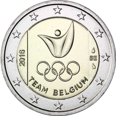 Belgien-2Euro-2016-bfr-Olympische Spiele-VS