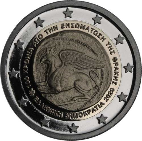 Griechenland-2 Euro-2020-PP-Thrace-Etui