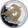 Samoa-10 Dollar-2009-PPvergoldet-Galapagos Island Finches-RS