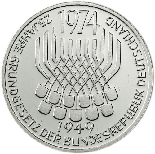 5 DM Gedenkmünze 1974 Grundgesetz der Bundesrepublik Deutschland