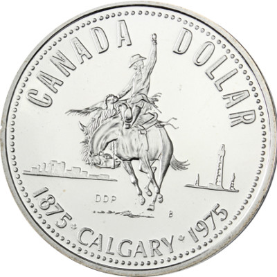 Kanada 1 Dollar Silber 1975  Calgary