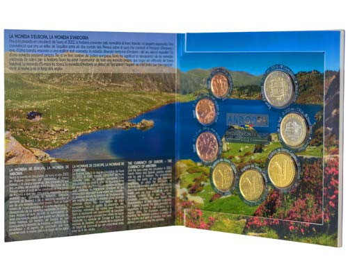 Andorra 3,88 Euro 2021 Stgl. KMS 1 Cent - 2 Euro im Folder 