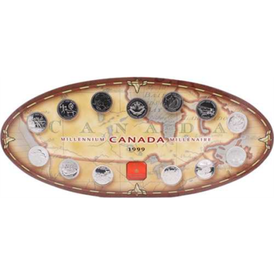 Kanada-12x25cent-1999-CuAGpp-Millenium-Aufsteller