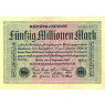 Banknote Inflation  50 Millionnen Mark 1923