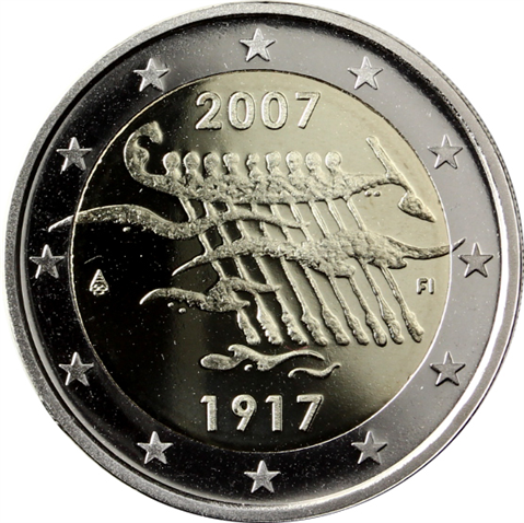 Finnland 2 Euro 2007 PP 90 Jahre Unabhängigkeit - Autonomie I