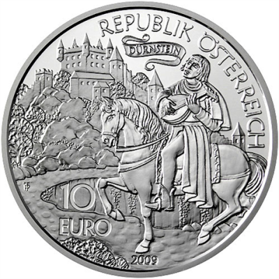 Österreich-10-Euro-2009-Silber-bfr-Richard-Löwenherz-RS