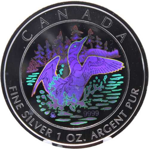 Kanada-5Dollar-2002-AGstgl-Loon Gans-Holo