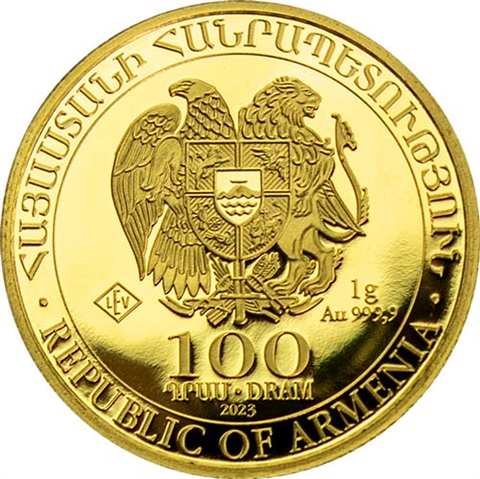 armenien-100Dram-2023-AU-1g-Arche-Noah-Gold-RS
