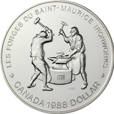 Kanada 1 Dollar 1988 Eisenschmiede