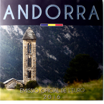 Kursmuenzensatz KMS Andorra 3,88 Euro 2016 im Folder