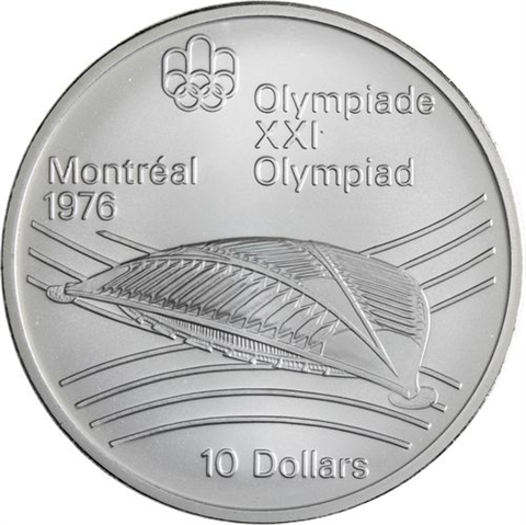 Kanada-14x10+14x5 Dollar-1973-1976-AGstgl-Olymp Montreal 76-Etui