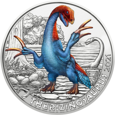 Österreich-3-Euro-2021-Therizinosaurus-I