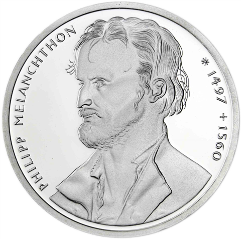 Deutschland 10 DM Silber 1997 Stgl. 500. Geburtstag Philipp Melanchton I