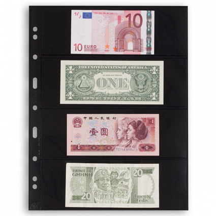 312682 -  GRANDE  Hüllen 4 S ( Schwarz ) 5er Pack Banknoten 