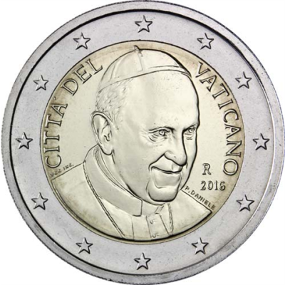 Vatikan-2-Euro-2016-Stgl-Kursmünze-Papst-Franziskus-RS