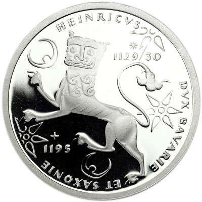 Deutschland 10 DM Silber 1995 PP 800. Todestag von Heinrich dem Löwen