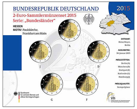 Deutschland-5x2Euro-2015-Stgl-Hessen-Paulskirche-im-Folder