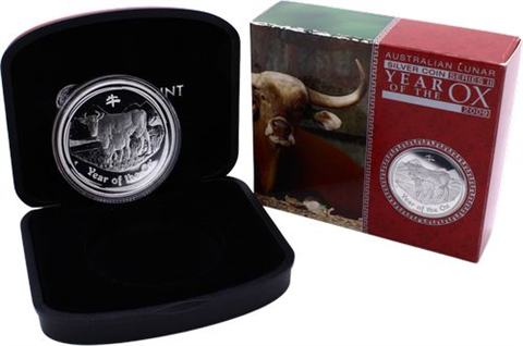 Australien-1 Dollar-2009-AGpp-Lunar II Ochse-RS