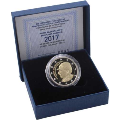 Griechenland-2 Euro-2017-PP-Nikos Kazantzakis-Etui