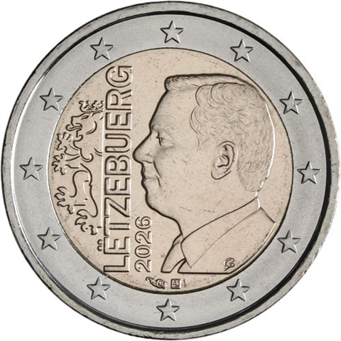 Luxemburg-2 Euro-2026-bfr-Kursmünze-RS
