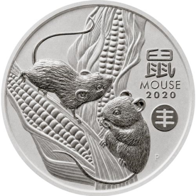 Australien-1-Dollar-2020-1-Unze-Silbermünze-Lunar--III-Maus-PrivyMark-Harvest