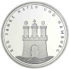 Deutschland 10 DM Silber 1989 Stgl. 800 Jahre Hafen und Hamburg I