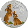 Australien-1-Dollar-2023-AGstgl-Lunar-Hase-Farbe-RS