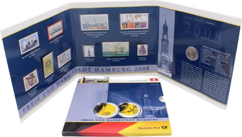 Deutschland-2Euro-Briefmarken-2008-Michel-Folder