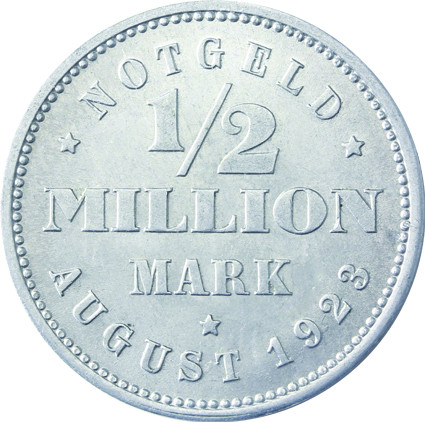 Notgeld  Hamburger : N 33 - 200.000 Mark und N34 - 1/2 Million Mark Hamburg 1923