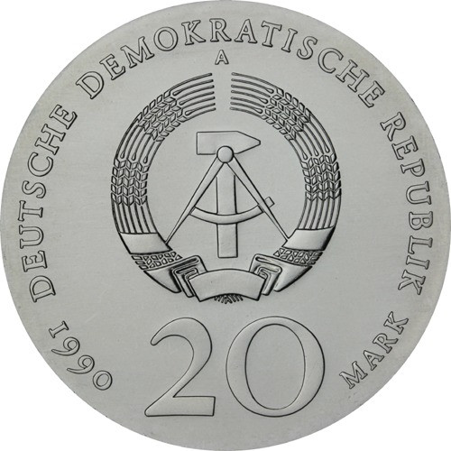 J.1634 - DDR 20 Mark 1990 Stgl. Andreas Schlüter