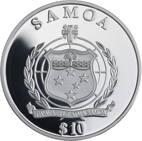 Samoa-6x10 Dollar-2009-PPvergoldet-200th Geburtstag C. Darwin-Etui I