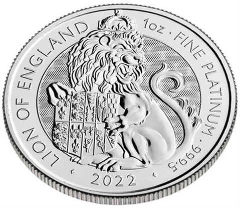 Grossbritannien-100Pfund-2022-PtStgl-Lion-TudorBeasts-RS